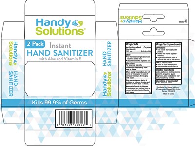 Label (Hand Solutions Hand Sanitizer 2oz 2 Pack Box 2)